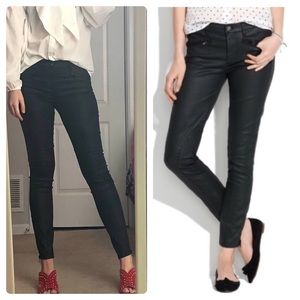 Madewell skinny ankle coated jeans sz 26